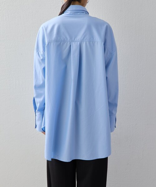 UNFORM(アンフォーム)の「【2026AW Debut】【UNFORM】タイ付きオーバーシャツ(シャツ/ブラウス・レディース・ホワイト/サックスブルー・FREE)」の16枚目の写真