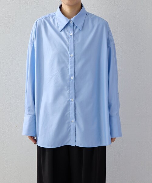 UNFORM(アンフォーム)の「【2026AW Debut】【UNFORM】タイ付きオーバーシャツ(シャツ/ブラウス・レディース・ホワイト/サックスブルー・FREE)」の20枚目の写真