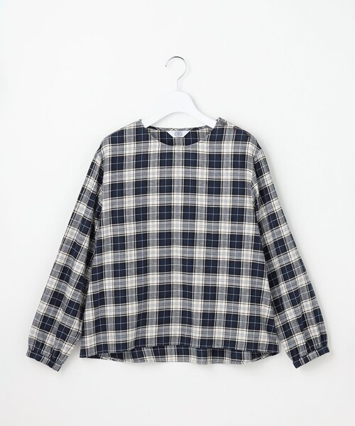 J.PRESS（ジェイプレス）の「コットン 起毛 タータン チェック プルオーバー ブラウス（シャツ/ブラウス・レディース・アイボリー系3/レッド系3・9/11）」の12枚目の写真