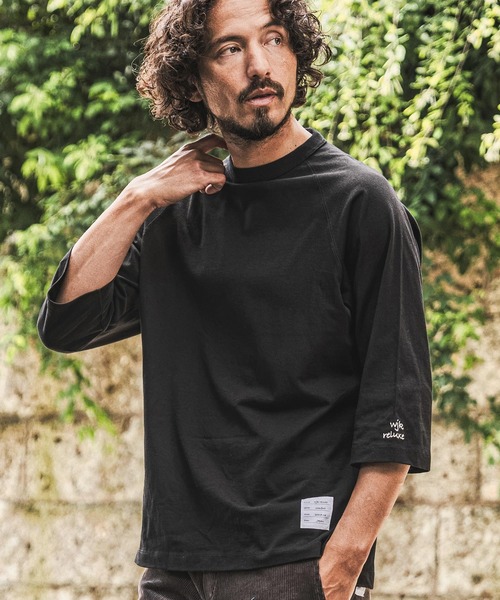 wjk reluxe(ダブルジェーケーリラックス)の「mt10623- Embroidered T Shirt 刺繍Tシャツ(WR26W-29)(Tシャツ/カットソー・メンズ・ブラック/ネイビー/ホワイト・XL/L/M/S)」の1枚目の写真