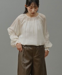 キュプラギャザーブラウス
