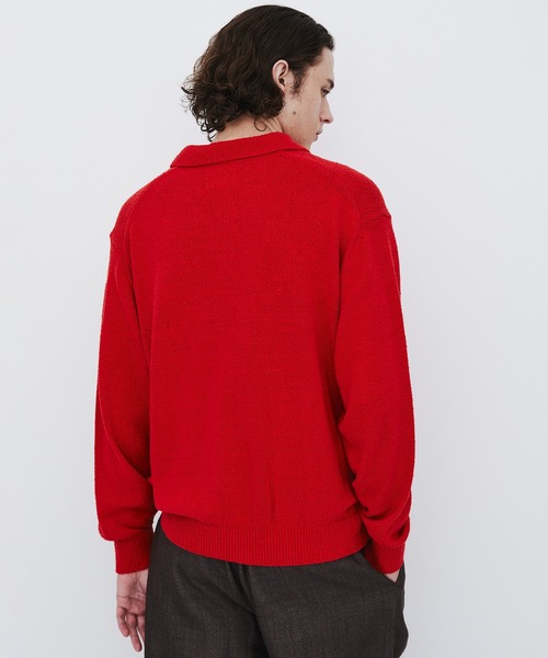 UNITED TOKYO(ユナイテッドトウキョウ)の「【数量限定】7G SILK NEP TWEED POLO SHIRTS(ニット/セーター・メンズ・ライトブルーグレー/ライトグレー/レッド・1/2)」の19枚目の写真