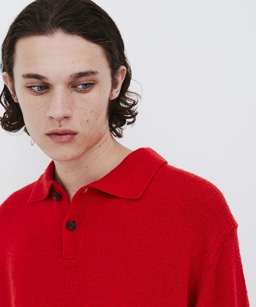UNITED TOKYO(ユナイテッドトウキョウ)の「【数量限定】7G SILK NEP TWEED POLO SHIRTS(ニット/セーター・メンズ・ライトブルーグレー/ライトグレー/レッド・1/2)」の20枚目の写真