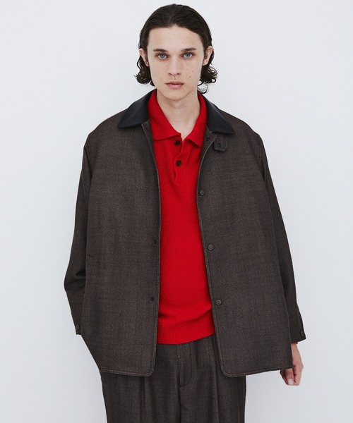 UNITED TOKYO(ユナイテッドトウキョウ)の「【数量限定】7G SILK NEP TWEED POLO SHIRTS(ニット/セーター・メンズ・ライトブルーグレー/ライトグレー/レッド・1/2)」の6枚目の写真