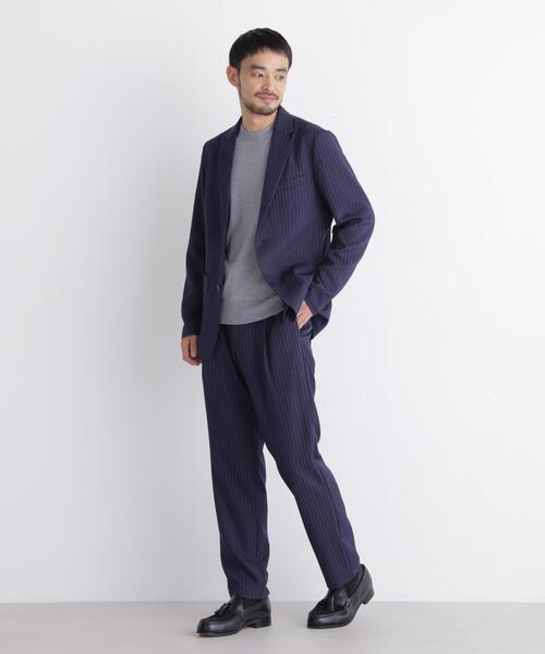 NANO universe(ナノユニバース)の「Always ストライプセットアップ(セットアップ・メンズ・チャコール/ネイビー・L/XL/S/M)」の2枚目の写真