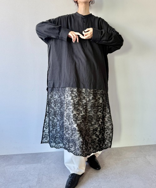 Libra Cue(リブラ キュー)の「レースコンビワンピース(ワンピース・レディース・ホワイト/ブラック・FREE)」の6枚目の写真
