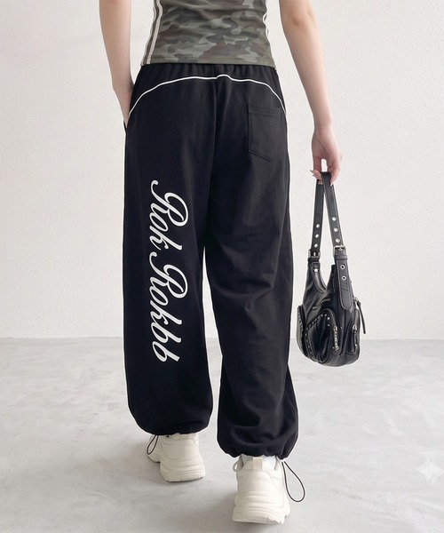 non-hedge(ノンヘッジ)の「パイピングバックロゴスウェットワイドパンツ(スウェットパンツ・レディース・グレー/ブラック/オフホワイト・FREE)」の10枚目の写真