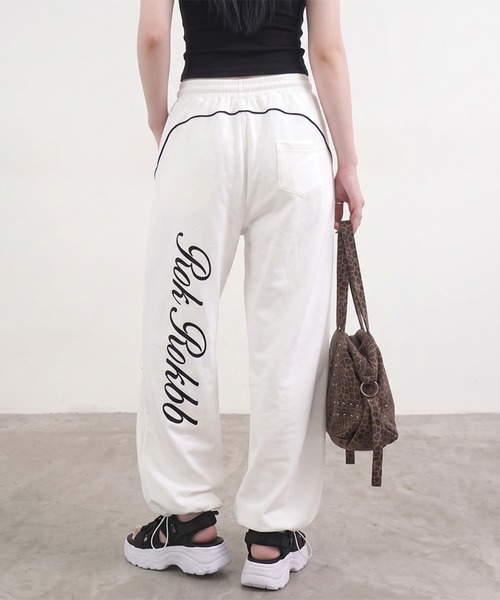 non-hedge(ノンヘッジ)の「パイピングバックロゴスウェットワイドパンツ(スウェットパンツ・レディース・グレー/ブラック/オフホワイト・FREE)」の16枚目の写真