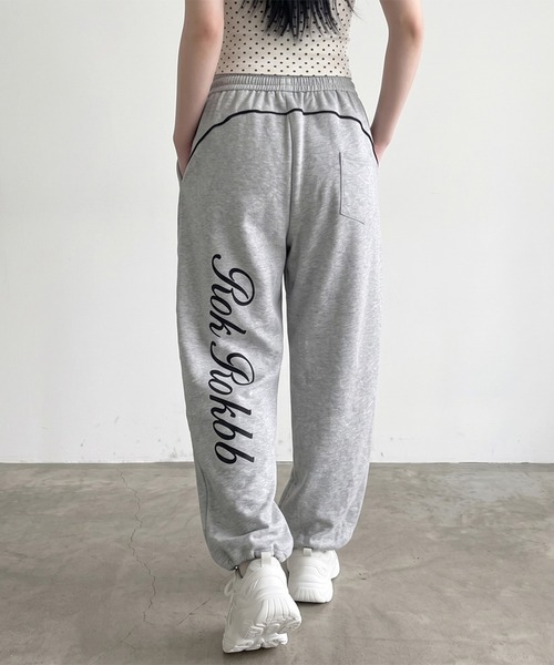 non-hedge(ノンヘッジ)の「パイピングバックロゴスウェットワイドパンツ(スウェットパンツ・レディース・グレー/ブラック/オフホワイト・FREE)」の21枚目の写真