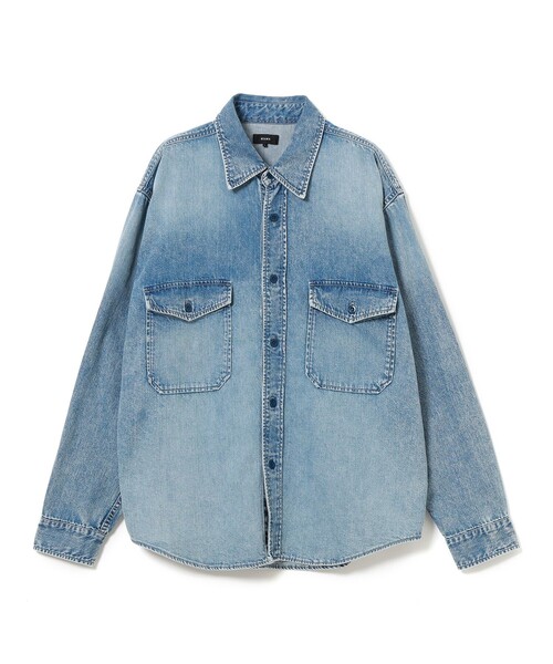 BEAMS(ビームス)の「デニム CPOシャツ(シャツ/ブラウス・メンズ・インディゴブルー/ブラック・S/XL/L/M)」の1枚目の写真