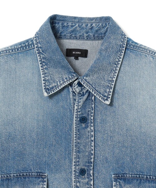 BEAMS(ビームス)の「デニム CPOシャツ(シャツ/ブラウス・メンズ・インディゴブルー/ブラック・S/XL/L/M)」の3枚目の写真