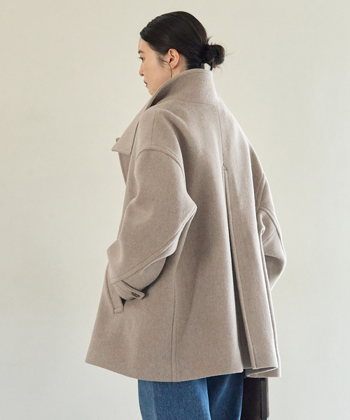 journal standard L'essage(ジャーナルスタンダードレサージュ)の「MANTECO スタンドショートコート(その他アウター・レディース・ベージュ/ブラック/カーキ・38/36)」の13枚目の写真