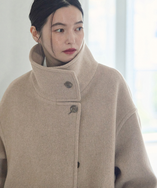 journal standard L'essage(ジャーナルスタンダードレサージュ)の「MANTECO スタンドショートコート(その他アウター・レディース・ベージュ/ブラック/カーキ・38/36)」の14枚目の写真