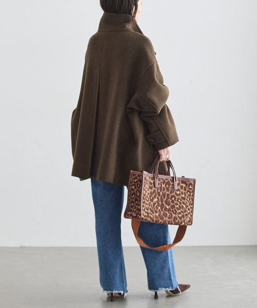 journal standard L'essage(ジャーナルスタンダードレサージュ)の「MANTECO スタンドショートコート(その他アウター・レディース・ベージュ/ブラック/カーキ・38/36)」の22枚目の写真