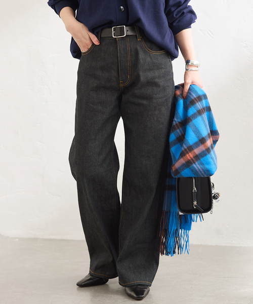 JOURNAL STANDARD(ジャーナルスタンダード)の「リジットデニム ストレートパンツ(デニムパンツ・レディース・ネイビー・40/38/36)」の2枚目の写真