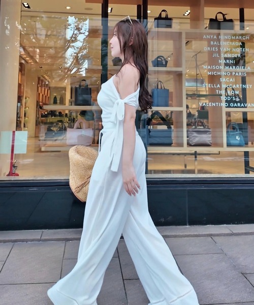 THEODORIC.dy（セオドリックディ）の「アシメリボンセットアップ / ワイドパンツ（セットアップ・レディース・アイボリー/スカイブルー・FREE）」の14枚目の写真