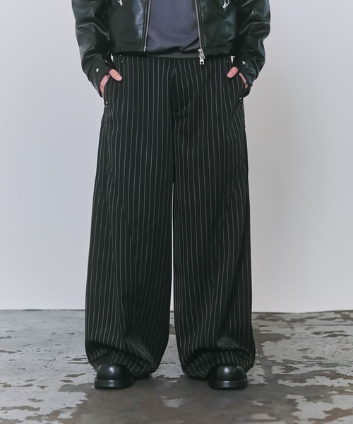 Confirm(コンファーム)の「Slacks Studded Curve Pants / スラックススタッズカーブパンツ メンズ レディース ユニセックス(スラックス・メンズ・ブラック/チャコールグレー/グレー系/ネイビー系/ブラック系その他・S/M/L)」の15枚目の写真