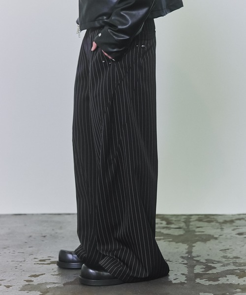 Confirm(コンファーム)の「Slacks Studded Curve Pants / スラックススタッズカーブパンツ メンズ レディース ユニセックス(スラックス・メンズ・ブラック/チャコールグレー/グレー系/ネイビー系/ブラック系その他・S/M/L)」の16枚目の写真