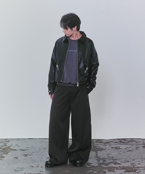 Confirm(コンファーム)の「Slacks Studded Curve Pants / スラックススタッズカーブパンツ メンズ レディース ユニセックス(スラックス・メンズ・ブラック/チャコールグレー/グレー系/ネイビー系/ブラック系その他・S/M/L)」の22枚目の写真
