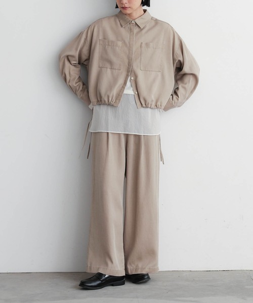for/c(フォーシー)の「フェード加工ドロストショートシャツジャケット【サスティナブル】(シャツ/ブラウス・レディース・ベージュ/チャコール・M/L/LL)」の18枚目の写真