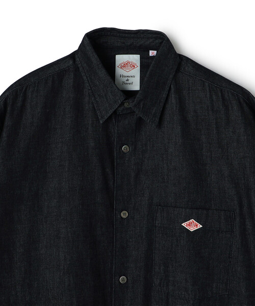 DANTON(ダントン)の「Women's Denim Dungaree Classic Collar Dress(ワンピース・レディース・ダークインディゴブルー・36)」の4枚目の写真