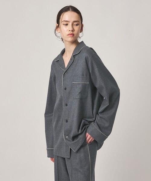 Steven Alan(スティーブンアラン)の「<Steven Alan>パイピング シャツ(シャツ/ブラウス・レディース・ダークグレー/ライトブルー・M/S)」の3枚目の写真