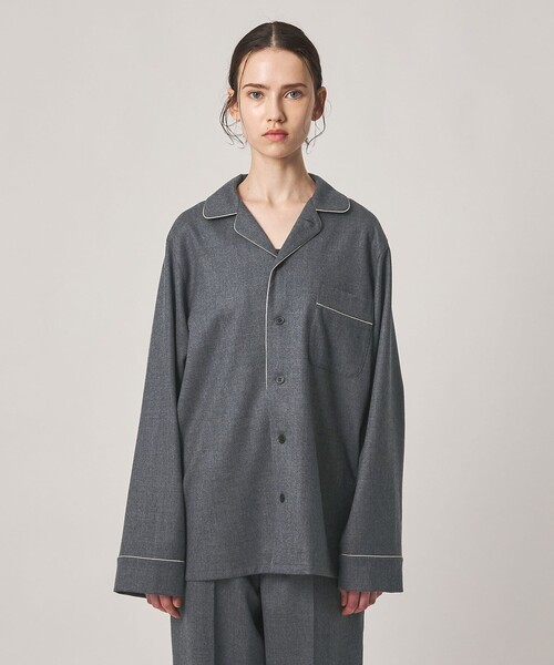 Steven Alan(スティーブンアラン)の「<Steven Alan>パイピング シャツ(シャツ/ブラウス・レディース・ダークグレー/ライトブルー・M/S)」の5枚目の写真