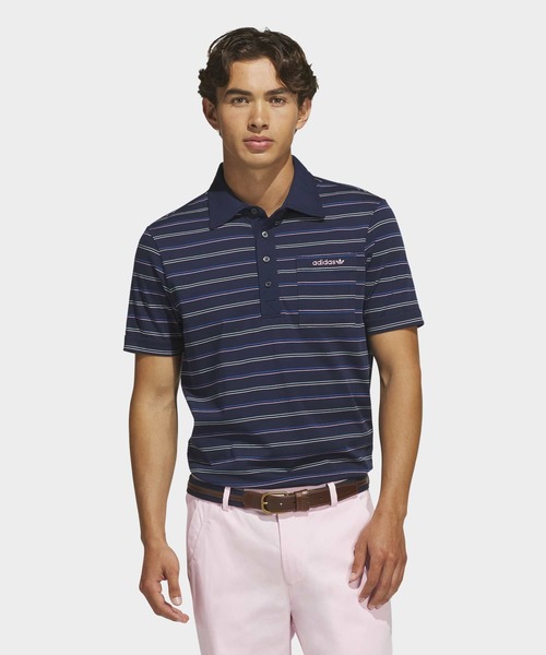 adidas(アディダス)の「オリジナルス アーカイブ ストライプ ポロ【adidas Golf/アディダスゴルフ】(ポロシャツ・メンズ・ブルー系その他・XX-LARGE/LARGE/MEDIUM/SMALL/X-LARGE)」の1枚目の写真
