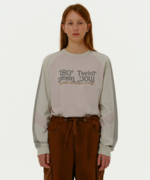 Reversal Colorblock L/S Tee Pink