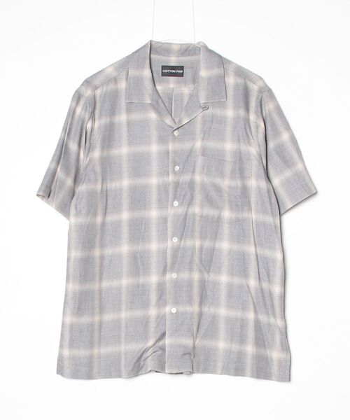 cotton pan(コットンパン)の「SOHO S/S Ombre shirt CPSP26_006(シャツ/ブラウス・メンズ・グレー・3/2/1)」の1枚目の写真