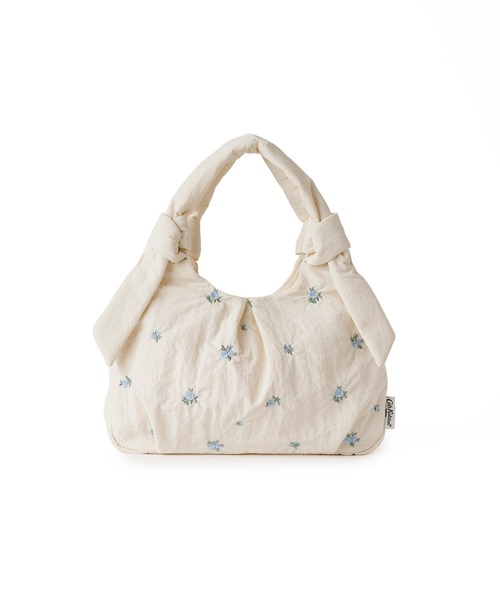 Cath Kidston（キャスキッドソン）の「リボンハンドルエンブロイダリーバッグ Floral Garden Embroidery（ショルダーバッグ・レディース・ブラック/ブラウン/アイボリー/ピンク・FREE）」の7枚目の写真
