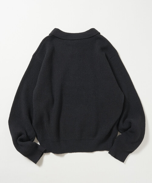 FREAK'S STORE(フリークスストア)の「限定展開 あぜ編み ハーフジップ ポロニットプルオーバー(ニット/セーター・メンズ・レッド/杢グレー/イエロー/ブラウン/ブラック・LARGE/MEDIUM/SMALL)」の10枚目の写真