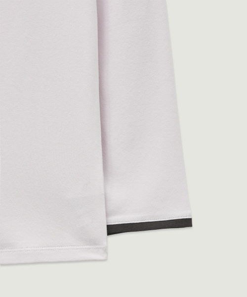 LMOOD WOMEN(エルムード ウーマン)の「ドリー スリークォーターリンガーTシャツ ペールピンク(Tシャツ/カットソー・レディース・ベビーピンク・36/38)」の4枚目の写真