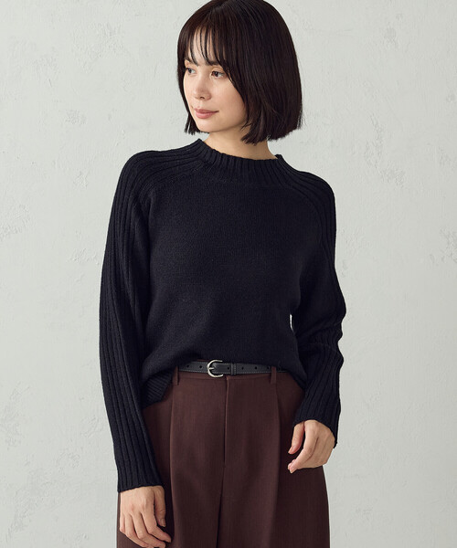 COMME CA ISM(コムサイズム)の「マシンウォッシャブル 日本の色ニット ハイネックニット(ニット/セーター・レディース・アイボリー/グリーン/ブラック/バーガンディー・L/M)」の10枚目の写真