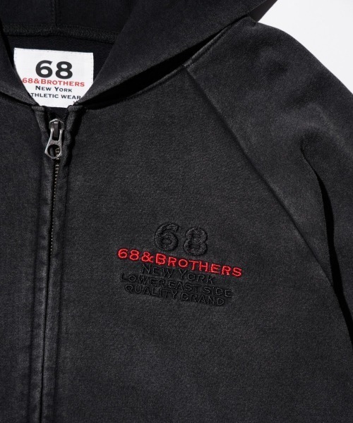 68&brothers(シックスティエイトアンドブラザーズ)の「68&BROTHERS / EMB ZIP-UP HOODIE(パーカー・メンズ・グレー/ブラック・MEDIUM/LARGE)」の13枚目の写真