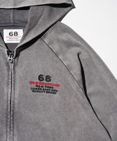 68&brothers(シックスティエイトアンドブラザーズ)の「68&BROTHERS / EMB ZIP-UP HOODIE(パーカー・メンズ・グレー/ブラック・MEDIUM/LARGE)」の21枚目の写真