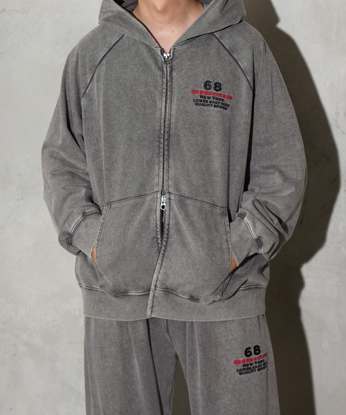 68&brothers(シックスティエイトアンドブラザーズ)の「68&BROTHERS / EMB ZIP-UP HOODIE(パーカー・メンズ・グレー/ブラック・MEDIUM/LARGE)」の18枚目の写真