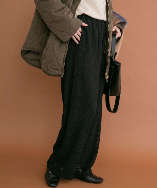 ITEMS URBANRESEARCH(アイテムズ アーバンリサーチ)の「起毛レースパンツ(その他パンツ・レディース・ブラック/ブラウン・FREE)」の17枚目の写真