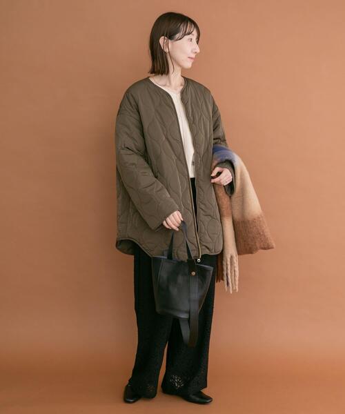 ITEMS URBANRESEARCH(アイテムズ アーバンリサーチ)の「起毛レースパンツ(その他パンツ・レディース・ブラック/ブラウン・FREE)」の4枚目の写真