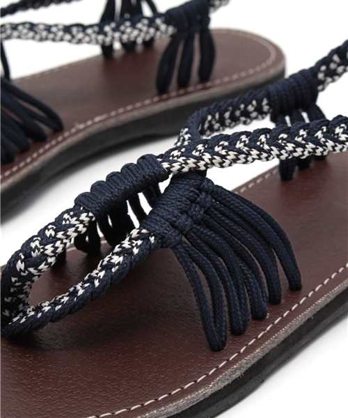 チャイハネ（チャイハネ）の「【チャイハネ】ストリングクロスサンダル（サンダル・レディース・ホワイト/ターコイズブルー/ネイビー・FREE）」の16枚目の写真