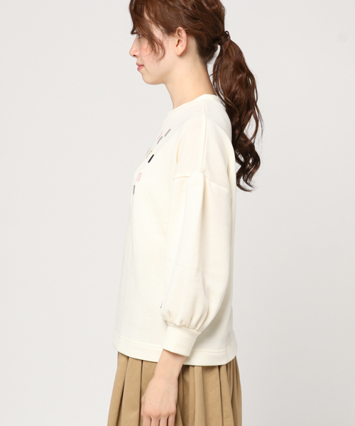 POU DOU DOU（プードゥドゥ）の「しずくアップリケプルオーバー（Tシャツ/カットソー・レディース・アイボリー/グレー/ネイビー・3）」の5枚目の写真
