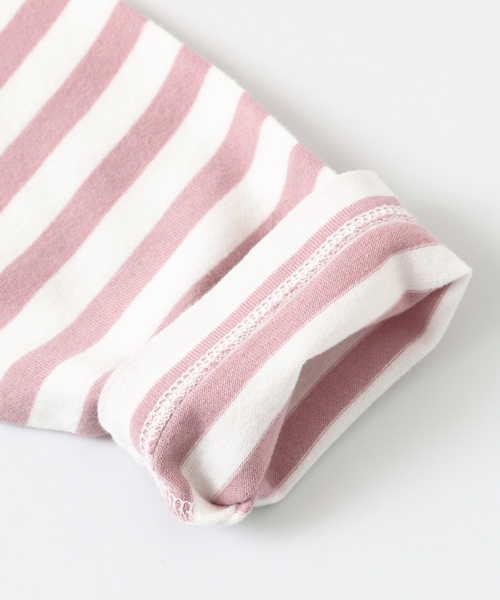 URBAN RESEARCH DOORS（アーバンリサーチドアーズ）の「DOORS オーガニックボーダー7分袖OP（ワンピース・キッズ・ブルー/ライトグレー/ピンク/ブラック/イエロー・90/105/120/135）」の10枚目の写真