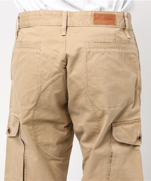 GROWN&SEWN（グロウンアンドソーン）の「GROWN&SEWN: フィールド ファティーグ パンツ（カーゴパンツ・メンズ・カーキ・31/30/32/34）」の6枚目の写真
