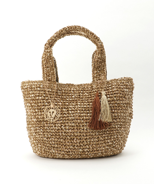 Cooco クーコ の Cooco タッセル付ペーパーかごバッグ Coo かごバッグ Wear