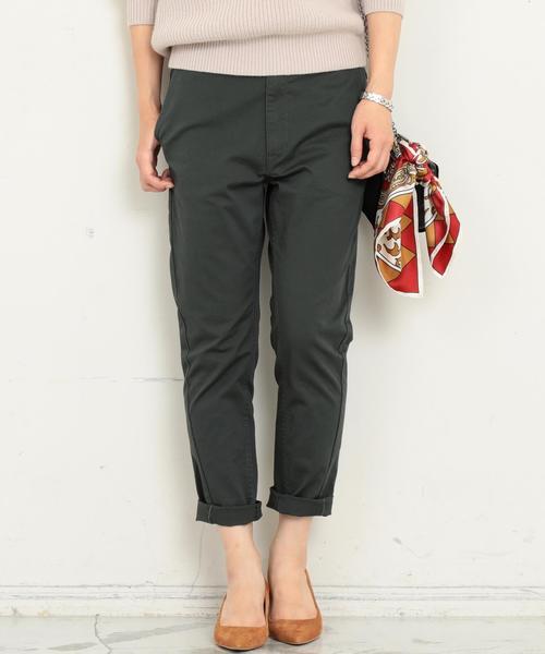 BEAUTY&YOUTH UNITED ARROWS（ビューティーアンドユースユナイテッドアローズ）の「【WEB限定】by ※∴チノテーパードパンツ ◆（チノパンツ・レディース・ネイビー/ダークグリーン/ベージュ/ブラック・LARGE/MEDIUM/SMALL）」の3枚目の写真