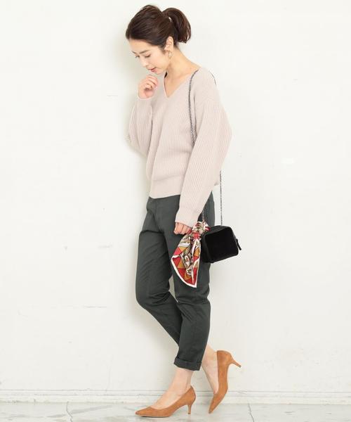 BEAUTY&YOUTH UNITED ARROWS（ビューティーアンドユースユナイテッドアローズ）の「【WEB限定】by ※∴チノテーパードパンツ ◆（チノパンツ・レディース・ネイビー/ダークグリーン/ベージュ/ブラック・LARGE/MEDIUM/SMALL）」の21枚目の写真