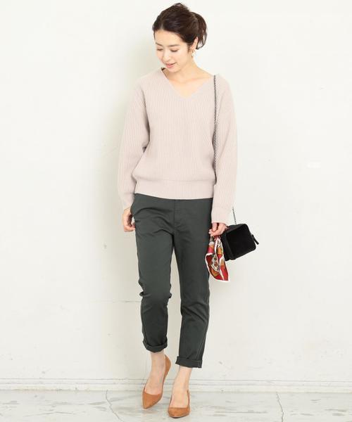 BEAUTY&YOUTH UNITED ARROWS（ビューティーアンドユースユナイテッドアローズ）の「【WEB限定】by ※∴チノテーパードパンツ ◆（チノパンツ・レディース・ネイビー/ダークグリーン/ベージュ/ブラック・LARGE/MEDIUM/SMALL）」の22枚目の写真