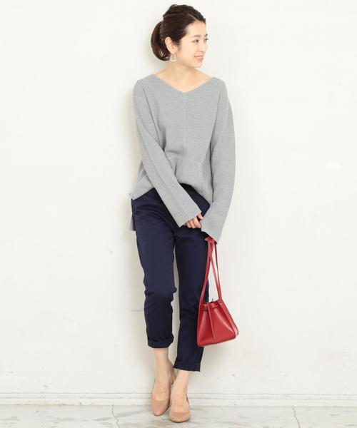 BEAUTY&YOUTH UNITED ARROWS（ビューティーアンドユースユナイテッドアローズ）の「【WEB限定】by ※∴チノテーパードパンツ ◆（チノパンツ・レディース・ネイビー/ダークグリーン/ベージュ/ブラック・LARGE/MEDIUM/SMALL）」の11枚目の写真