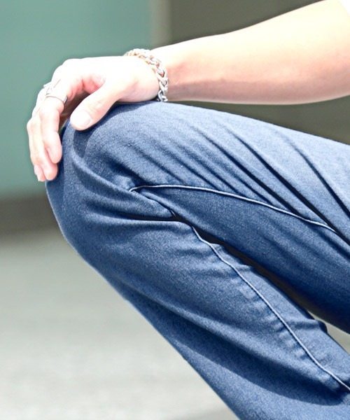 LUXSTYLE（ラグスタイル）の「スーパーストレッチスキニーデニムパンツ（デニムパンツ・メンズ・ホワイト/ライトブルー/ブラック/ネイビー/インディゴブルー/ブルー/ダークグレー/ブラック系その他/ダークブルー/ブルー系その他/サックスブルー/ブルー系その他2・L/M/S/XL/XXL）」の17枚目の写真