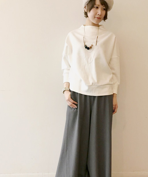 PAPILLONNER（パピヨネ）の「コットンダンボールカットソー（Tシャツ/カットソー・レディース・グレー/オフホワイト・FREE）」の10枚目の写真